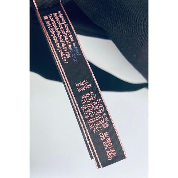 NWOT Victoria's Secret Wireless Bralette Size Medium Black - Picture 5 of 6